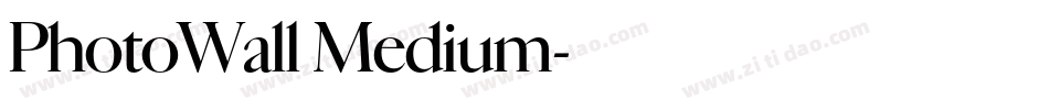 PhotoWall Medium字体转换